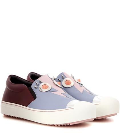 See By Chlo Embellished Leather Sneakers