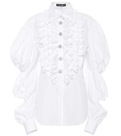 Dolce & Gabbana Embellished Cotton Blouse