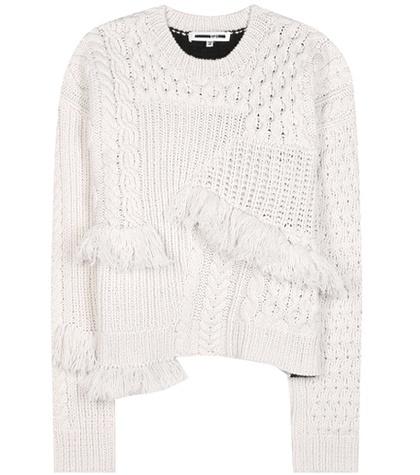 Mcq Alexander Mcqueen Fringed Wool And Cashmere Sweater