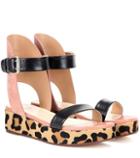 Francesco Russo Leather, Suede And Calf Hair Sandals