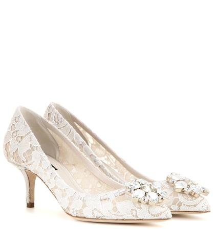 Paige Bellucci Embellished Lace Pumps