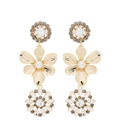 Sorel Crystal Embellished Pearl Clip-on Earrings