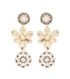 Sorel Crystal Embellished Pearl Clip-on Earrings