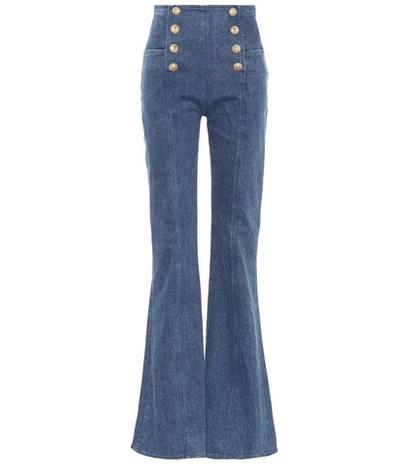 Balmain High-waisted Flared Jeans