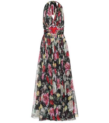 Dolce & Gabbana Floral-printed Silk Maxi Dress