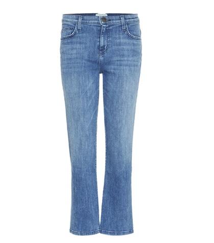 Self-portrait The Kick Mid-rise Relaxed Flared Cropped Jeans