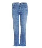 Self-portrait The Kick Mid-rise Relaxed Flared Cropped Jeans