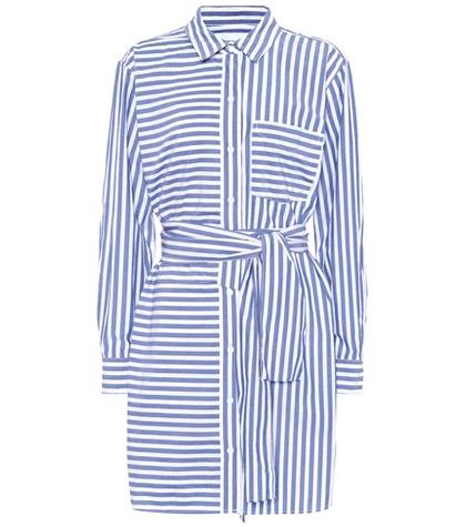 Current/elliott The Alda Striped Cotton Shirt Dress