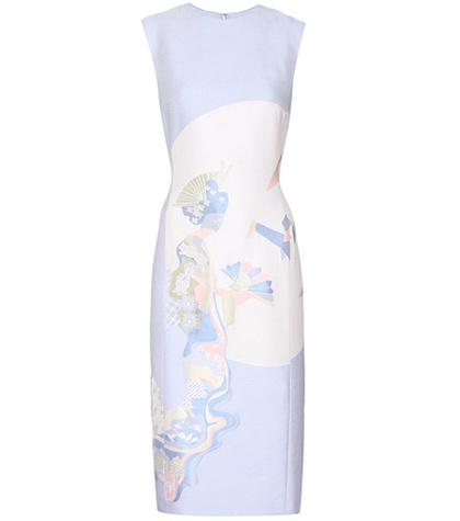 Victoria Beckham Silk Jacquard Midi Dress
