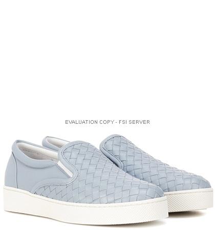 Marni Intrecciato Leather Slip-on Sneakers
