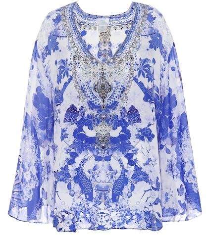 Camilla Embellished Silk Top
