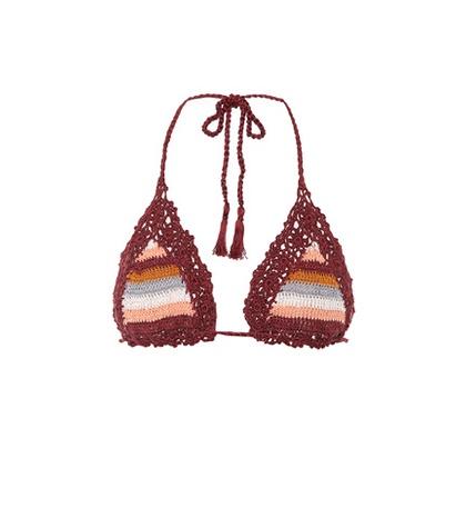 Anna Kosturova Marsala Cotton Bikini Top