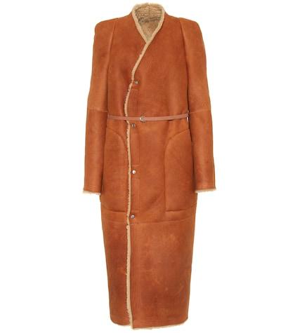 Rick Owens Shearling-lined Suede Coat