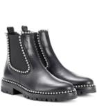 Loro Piana Embellished Leather Ankle Boots