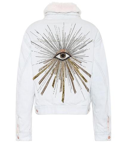 Isabel Marant Eleane Fur-lined Denim Jacket