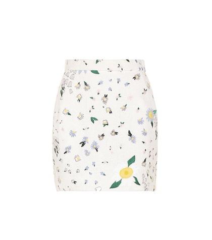 Self-portrait Embellished Cotton Skirt