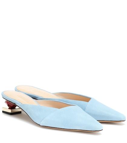 Fendi Les Maceio Suede Mules