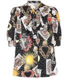 Dolce & Gabbana Printed Stretch Silk Shirt