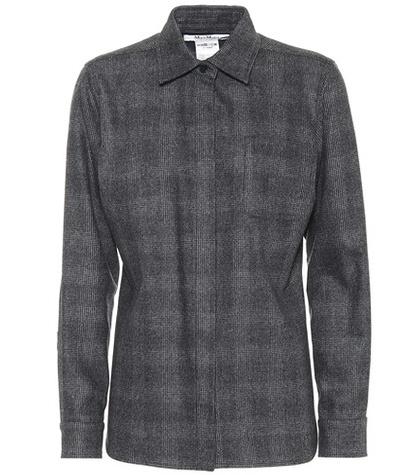 Roksanda Ranghi Wool And Cashmere Checked Shirt