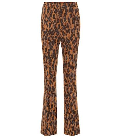 Miu Miu High-rise Flared Stretch-wool Pants