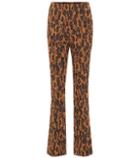 Miu Miu High-rise Flared Stretch-wool Pants