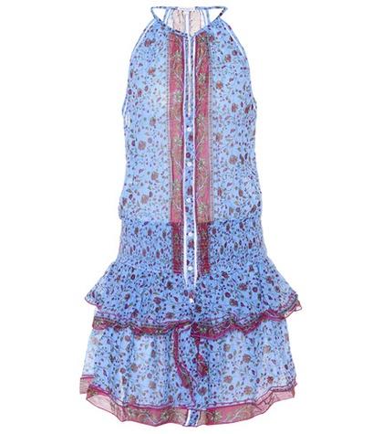 Poupette St Barth Honey Floral Cotton Minidress