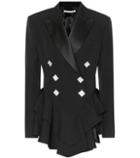 Alessandra Rich Embellished Wool Tuxedo Jacket