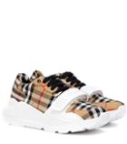 Miu Miu Checked Cotton Sneakers
