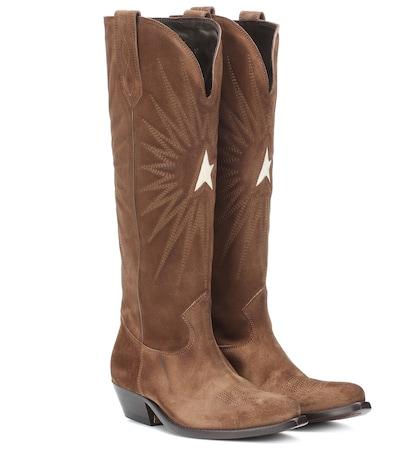 Golden Goose Deluxe Brand Wish Star Suede Cowboy Boots