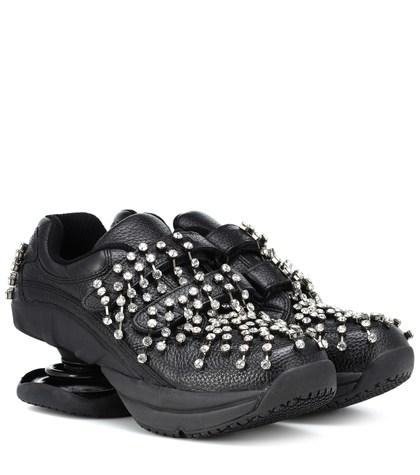 Maison Margiela Crystal Leather Sneakers