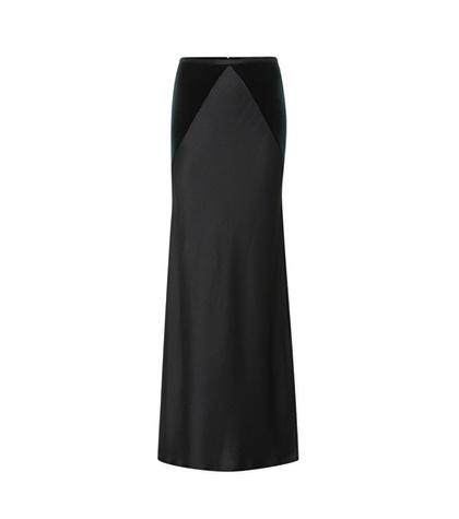 Haider Ackermann Satin And Velvet Maxi Skirt