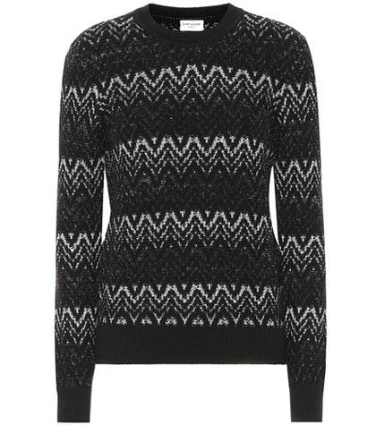 Saint Laurent Zigzag Wool-blend Sweater