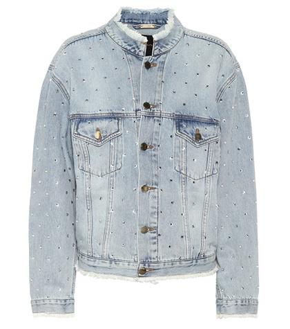 Alexandre Vauthier Crystal-embellished Denim Jacket