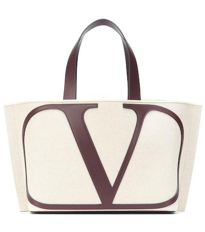 Valentino Garavani Valentino Garavani Vlogo Small Canvas Shopper