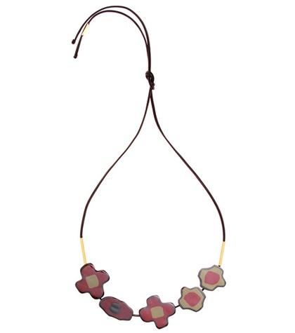 Erdem Embellished Leather Necklace