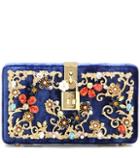 Dolce & Gabbana Dolce Box Embellished Velvet Box Clutch