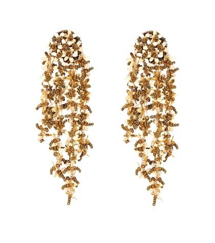 Oscar De La Renta Floral-embellished Clip-on Earrings