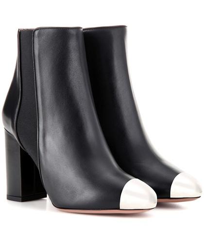 Aquazzura Nova 85 Leather Ankle Boots