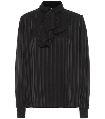 Saint Laurent Striped Silk Blouse