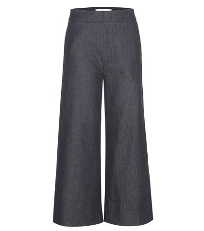 Victoria Victoria Beckham Cropped Super Wide Denim Culottes