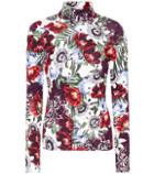 Erdem Kelly Floral-printed Turtleneck Top