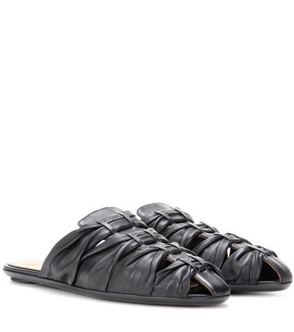 The Row Capri Leather Slippers