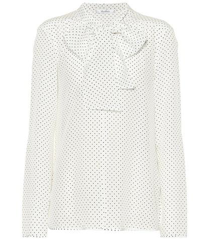 Max Mara Adelmo Polka-dot Silk Blouse