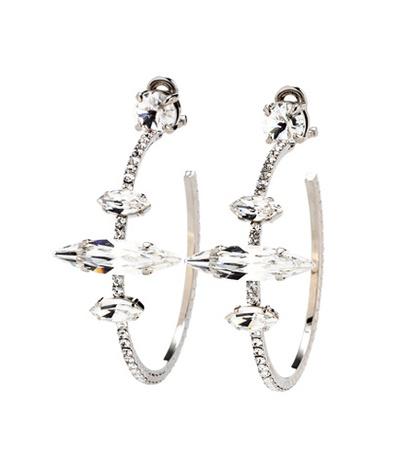 Y-3 Embellished Clip-on Hoop Earrings
