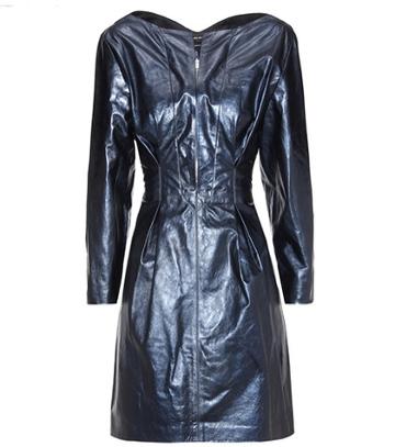Burberry Algar Metallic Leather Dress