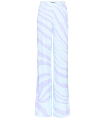 Oscar De La Renta Printed Crêpe Trousers