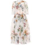 Dolce & Gabbana Floral Silk Organza Midi Dress