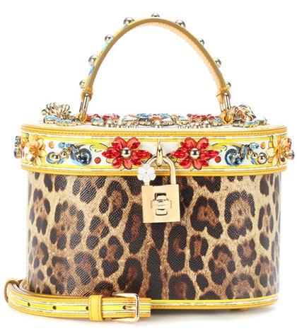Dolce & Gabbana Printed Leather Bucket Bag