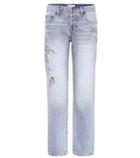 Gianvito Rossi The Crossover Embroidered Cropped Jeans