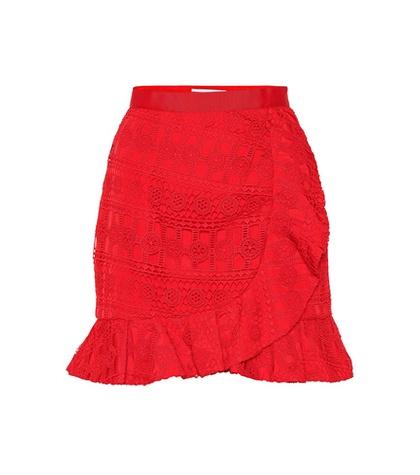 Self-portrait Guipure Lace Miniskirt